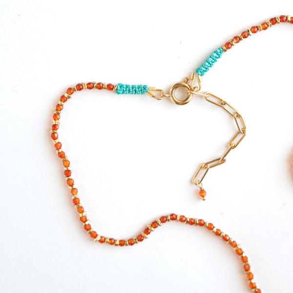 Mini Cerezo Necklace Red Onix close up clasp