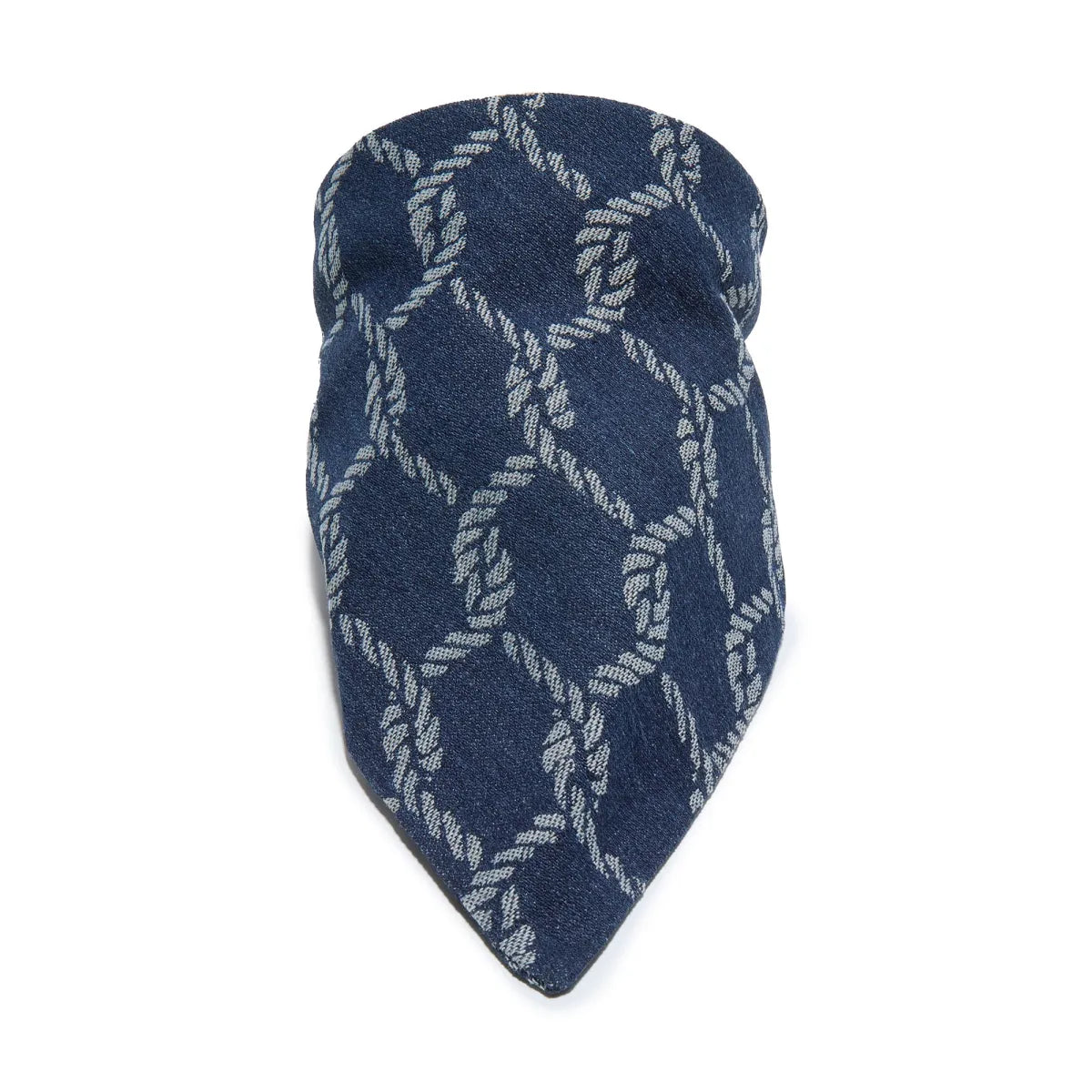 denim print hankerchief on a white background