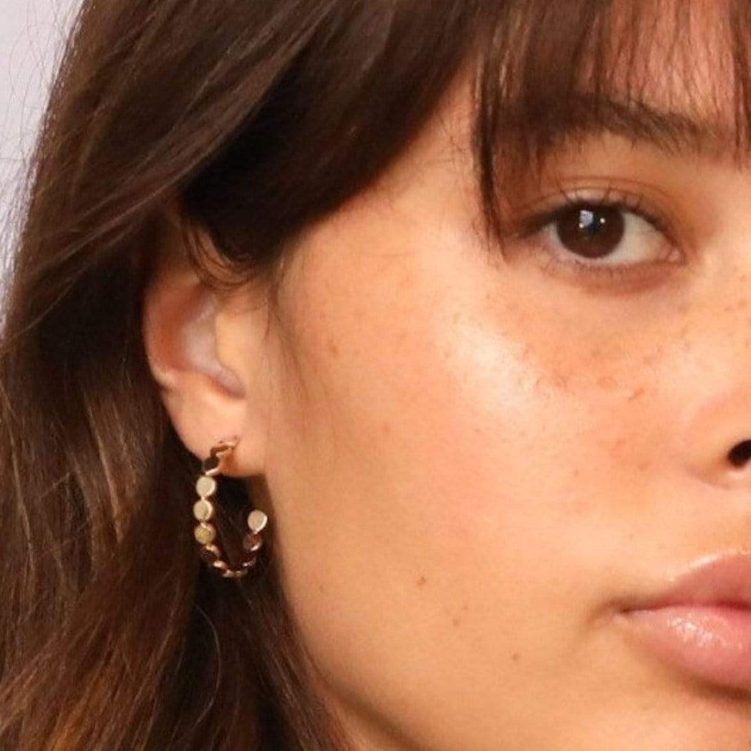 Margaux 1" Hoops on model