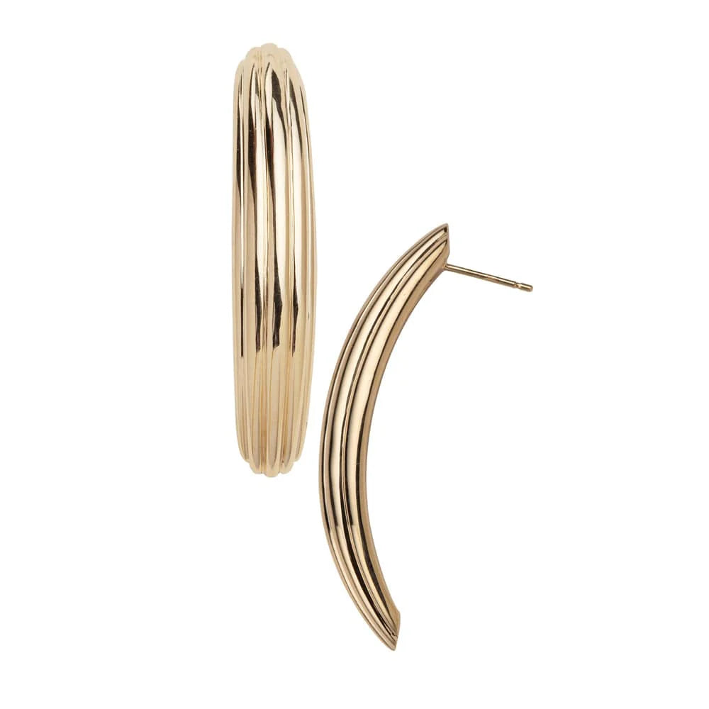 Nic Earrings Gold by itself