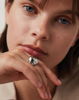 Nelle Ring Silver Size 7 on model