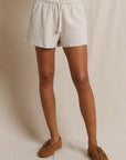 Layla French Terry Short Whitecap Grey front