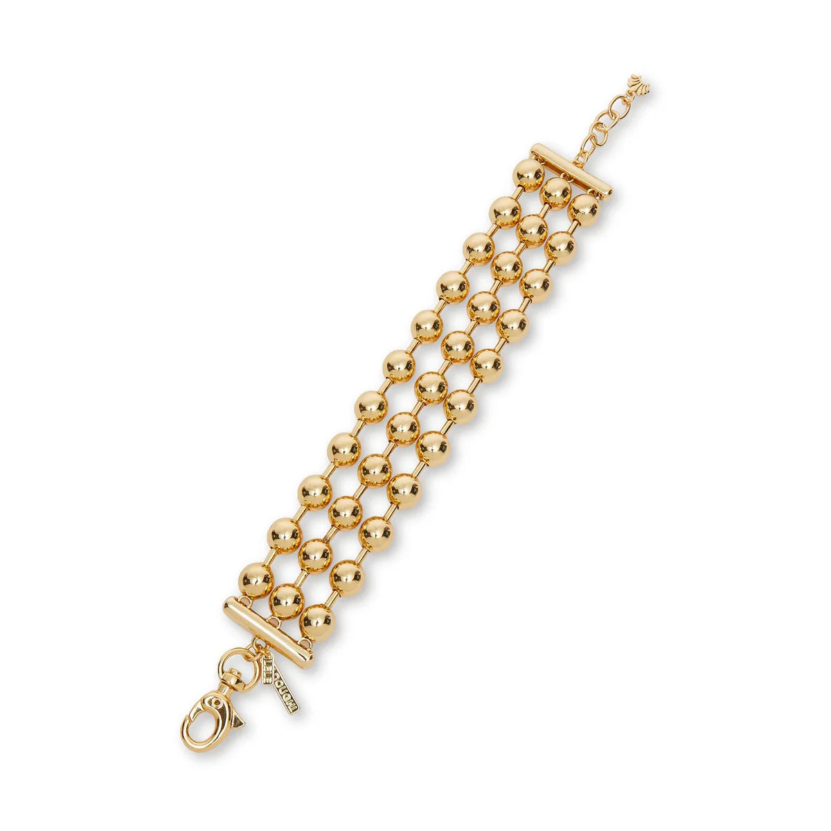 Diana Triple Row Bracelet laid flat