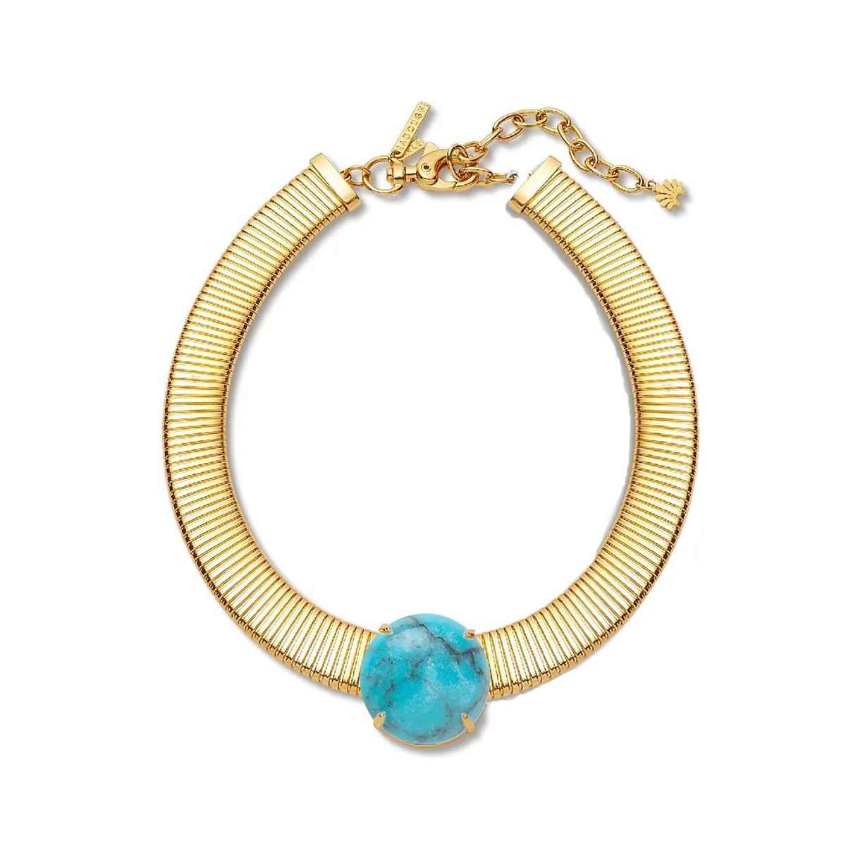 Stone Set Snake Chain Necklace by itself