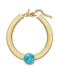 Stone Set Snake Chain Necklace by itself