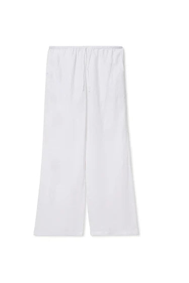 White pants on a white background