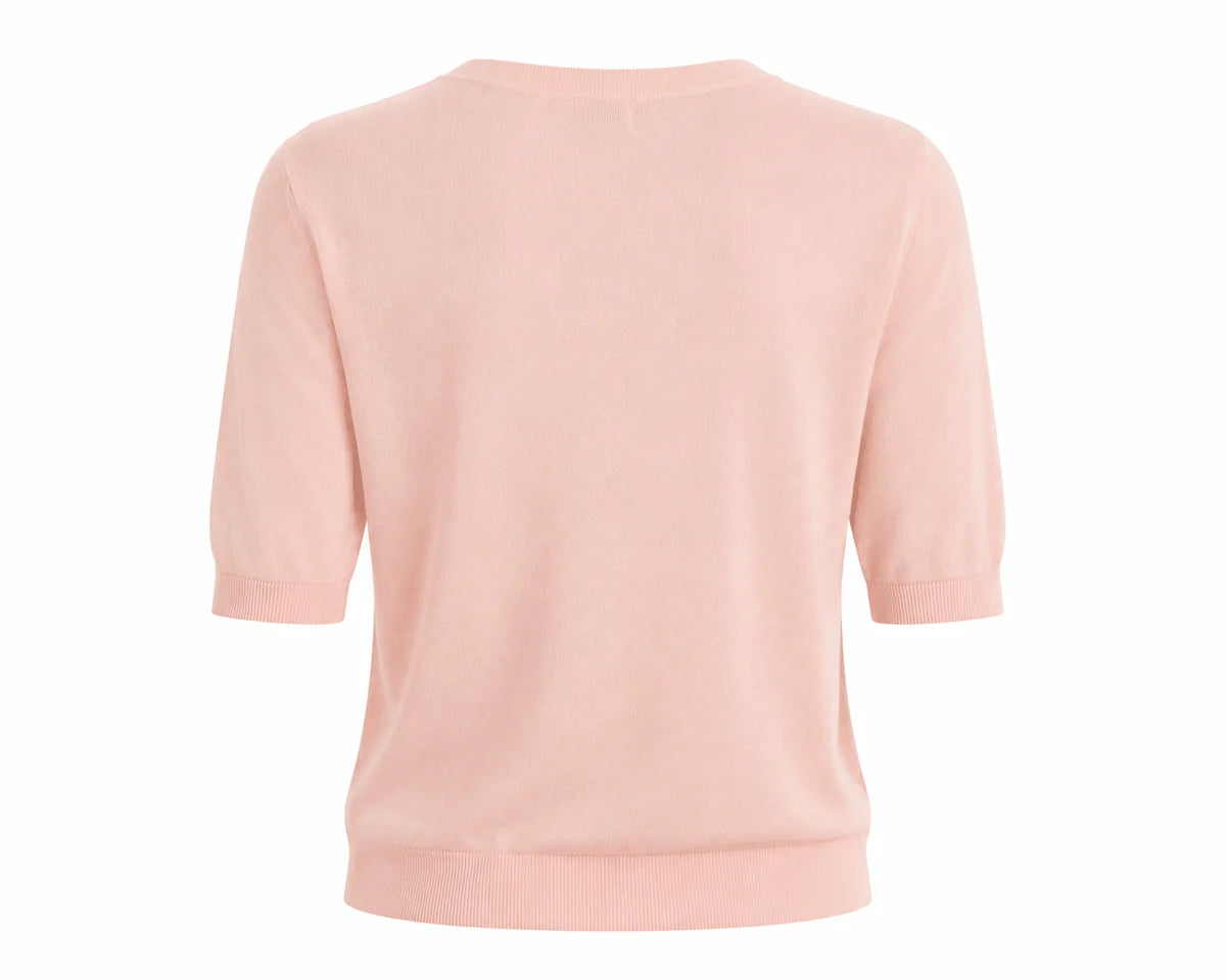 Maisson Knit Top back view on white background