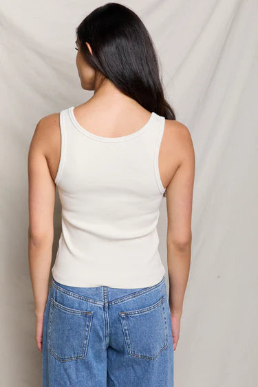 Maria V-Neck Tank Sugar back