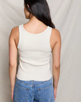 Maria V-Neck Tank Sugar back