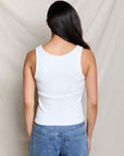 Maria V Neck Tank White back