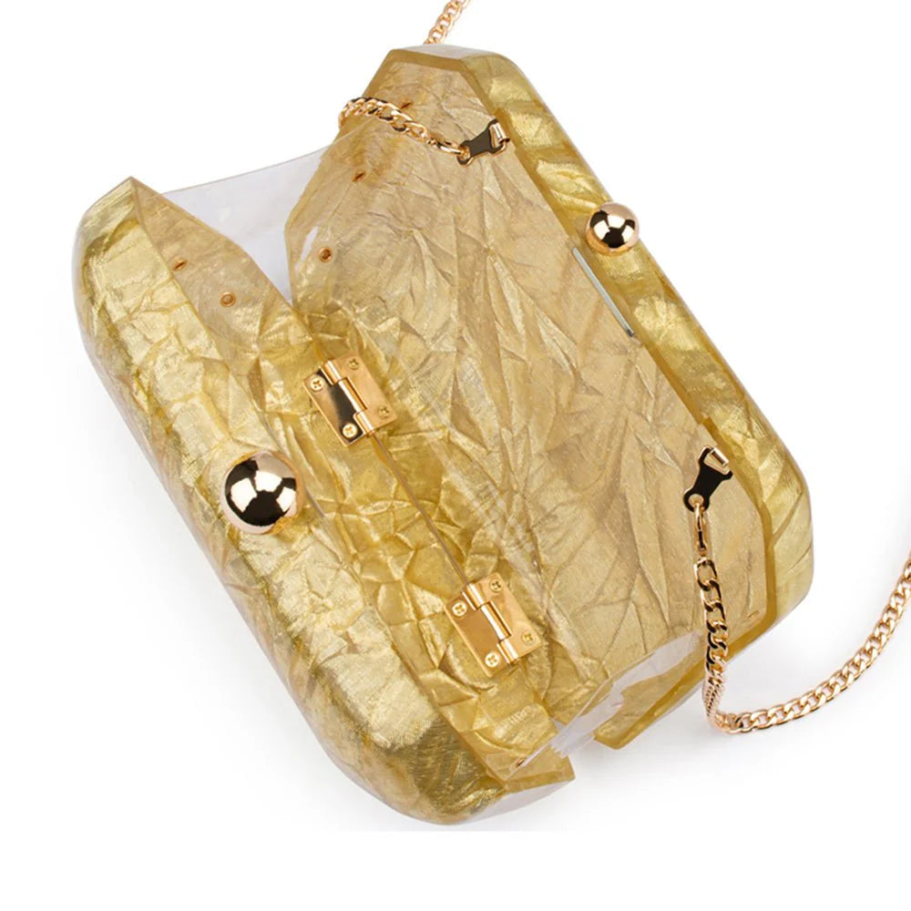 Mateo Metallic Clutch open