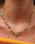 Bianca Necklace close up on model