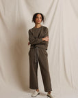 Claud Travel Pant full body front view on model