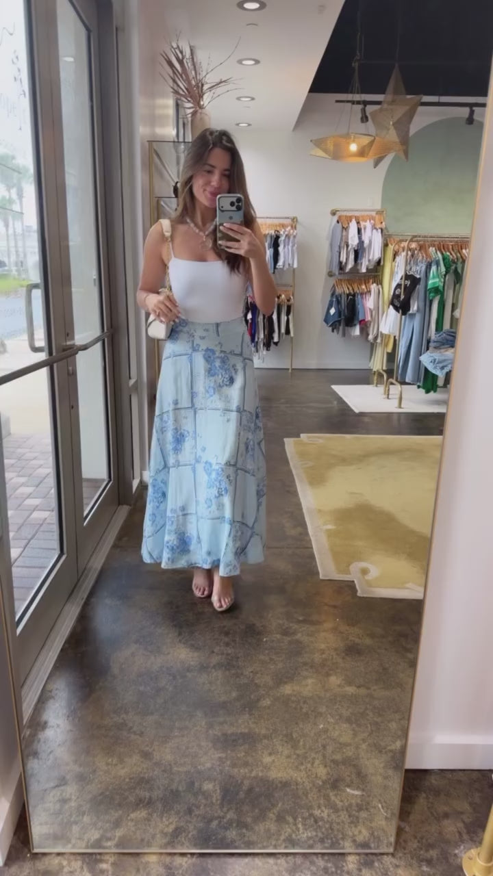 The There For You Skirt with white tank