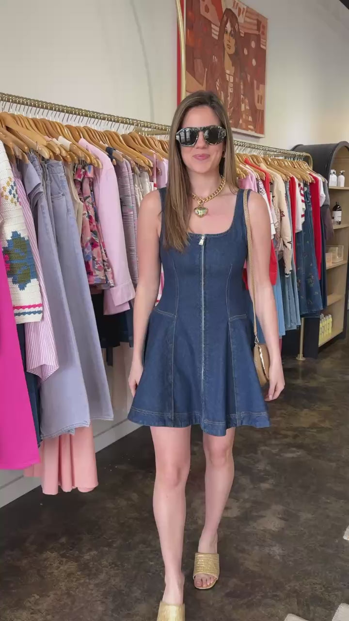 Eleodra Denim Mini Dress full view video