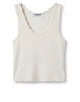 Beige tank top on a white background