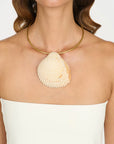 Sereia Necklace close up front view on model