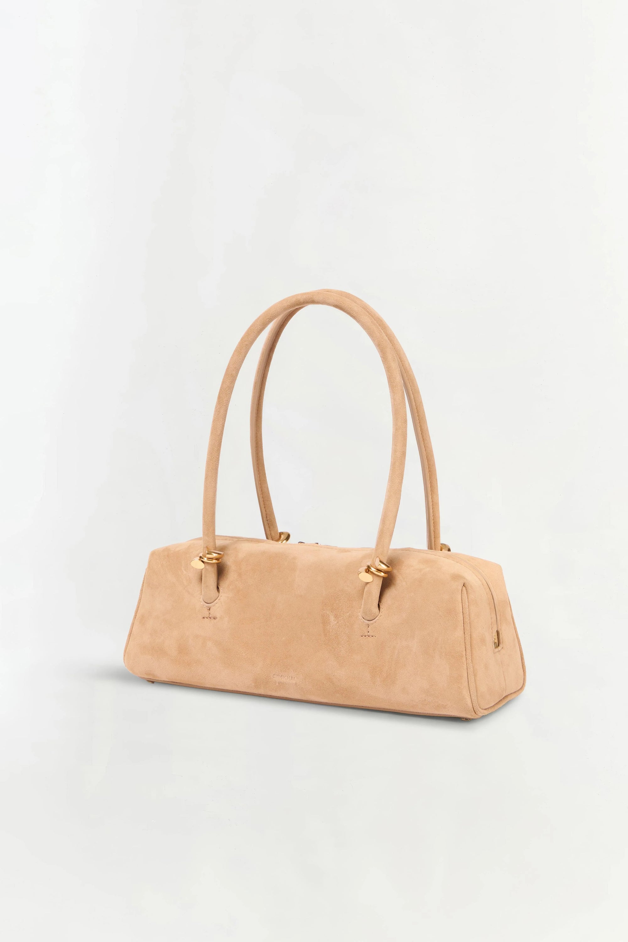 Devon Suede Shoulder Bag by itself front/side