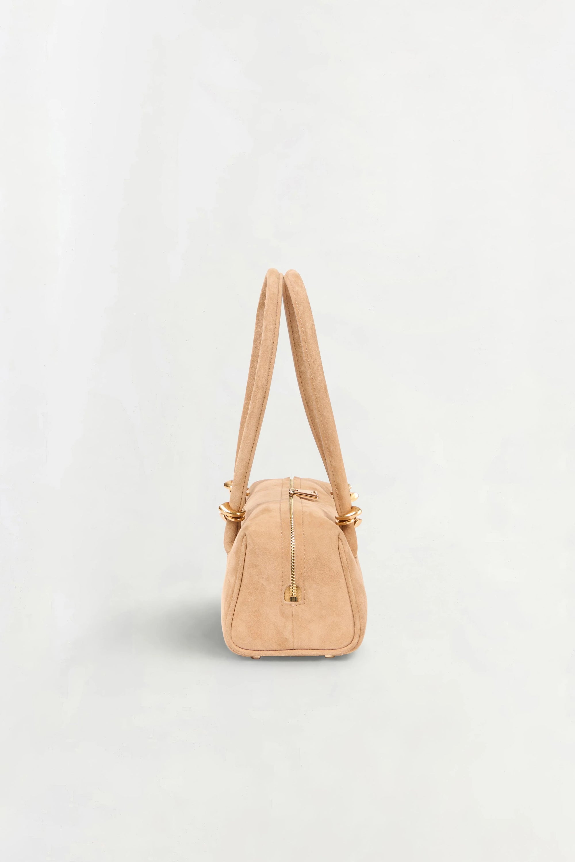 Devon Suede Shoulder Bag by itself side view