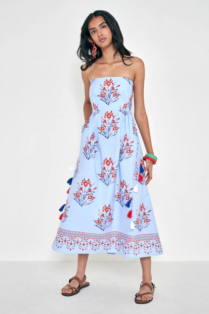 Simona Dress full body front view on model