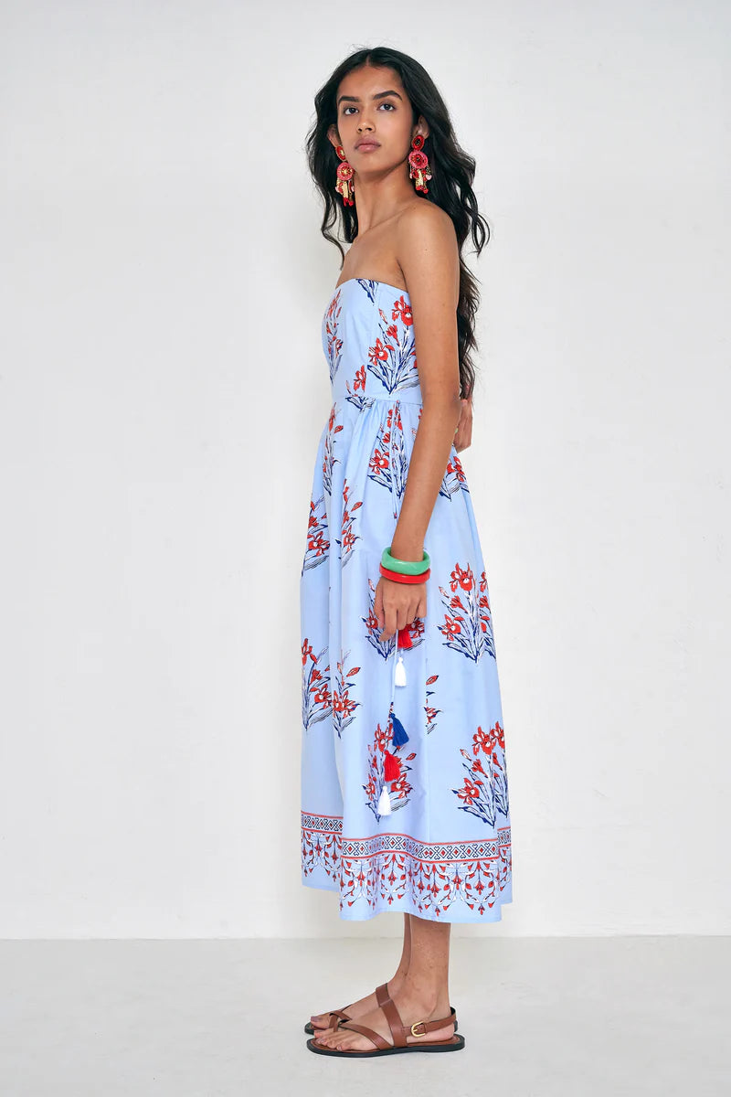 Simona Dress full body side view on model