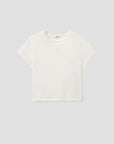 Adine Shrunken Tee White Ash laid flat