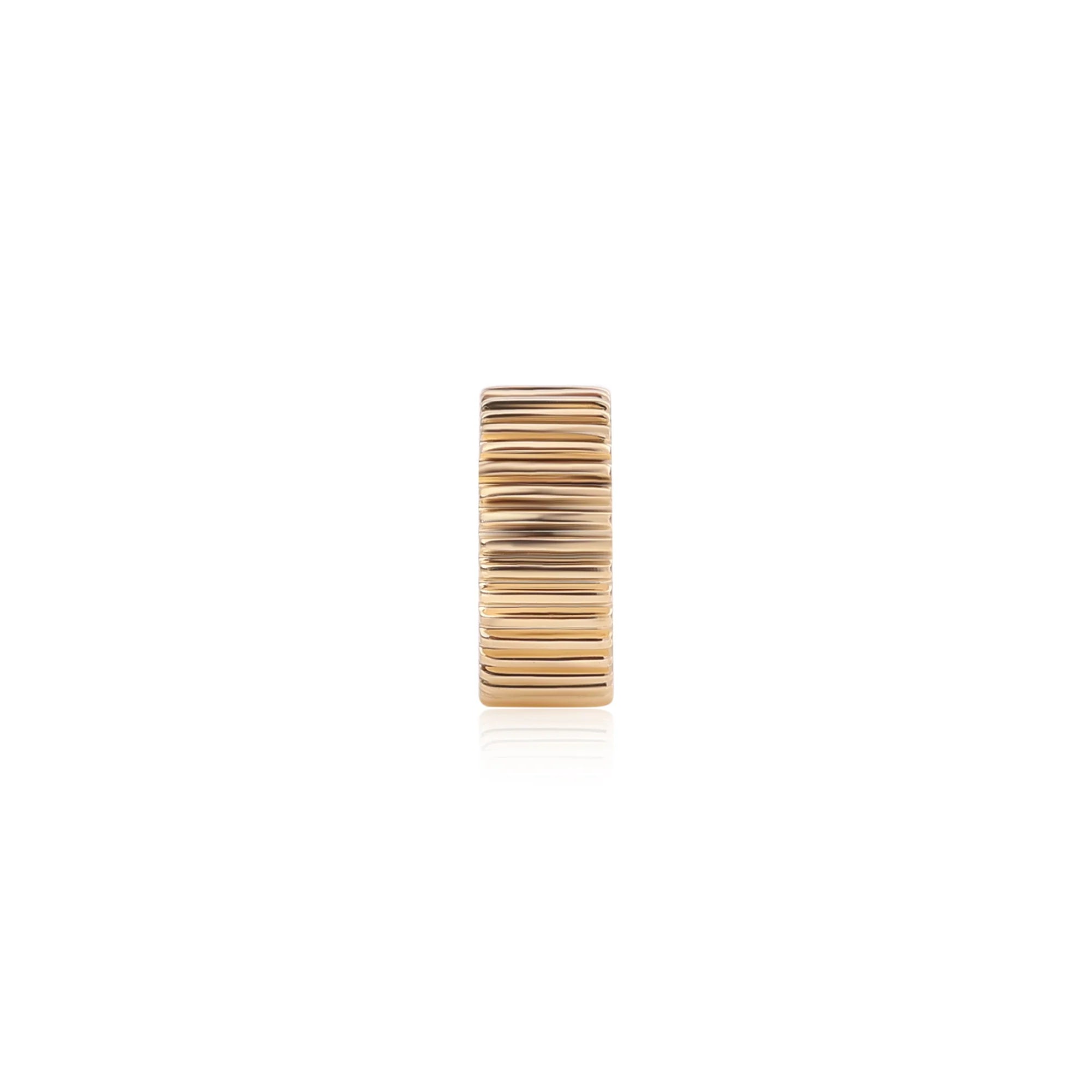 Fluted Gold Wheel Charm