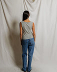 Vicky Stripe Tank back view on model