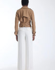 Vida Trench Jacket back view on model