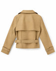 Vida Trench Jacket back view on white background