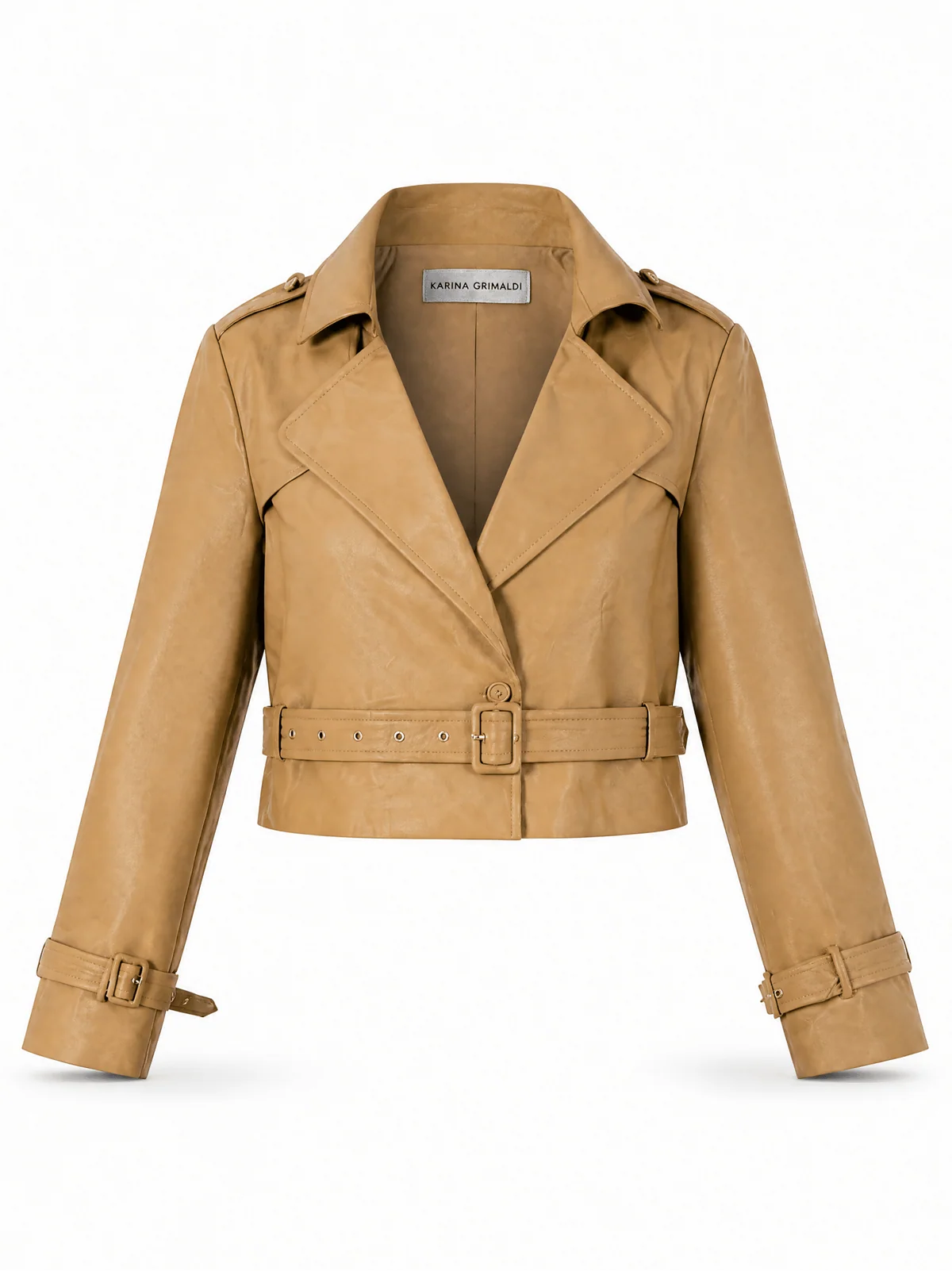Vida Trench Jacket front view on white background