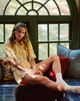Wynona Top and Wes Short full body, model sitting