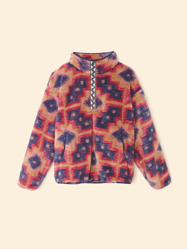 Ridge Pullover Mosiac Tile Print by itself front