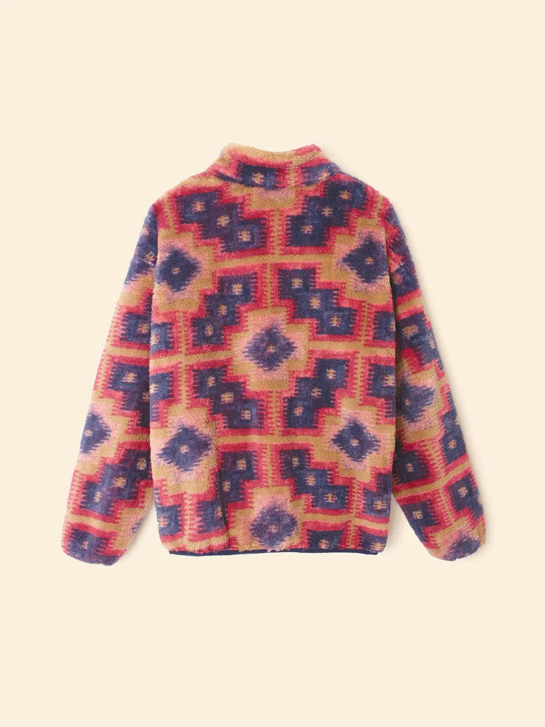 Ridge Pullover Mosiac Tile Print by itself back