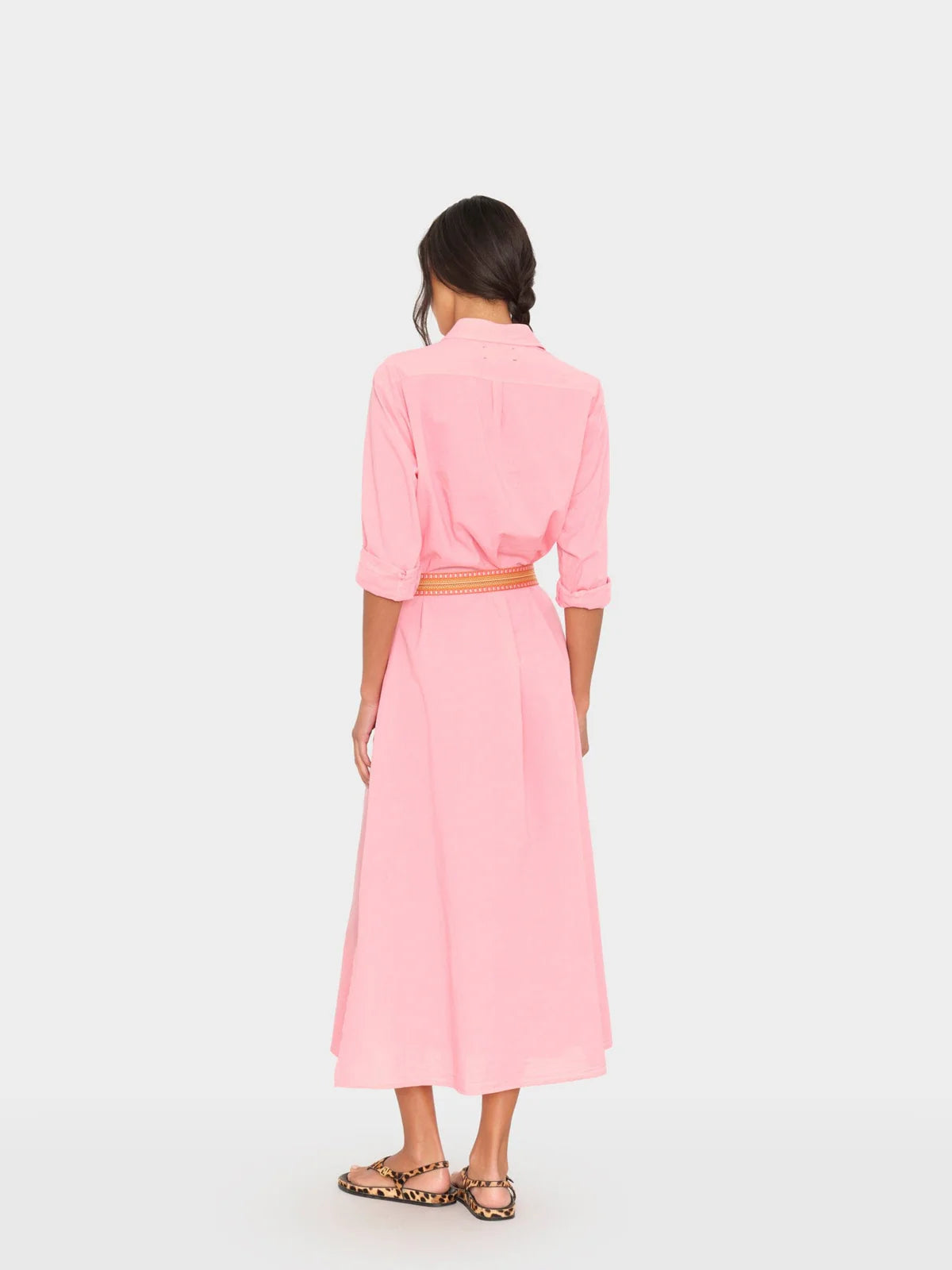 Hot Coral Boden Dress back