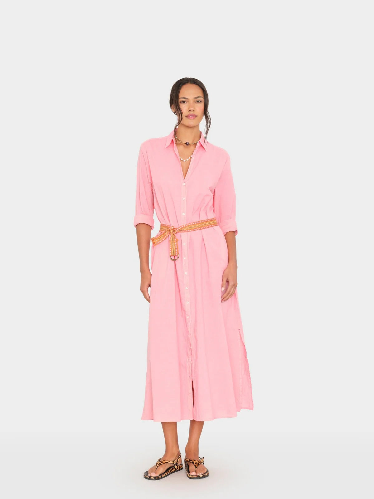 Hot Coral Boden Dress front