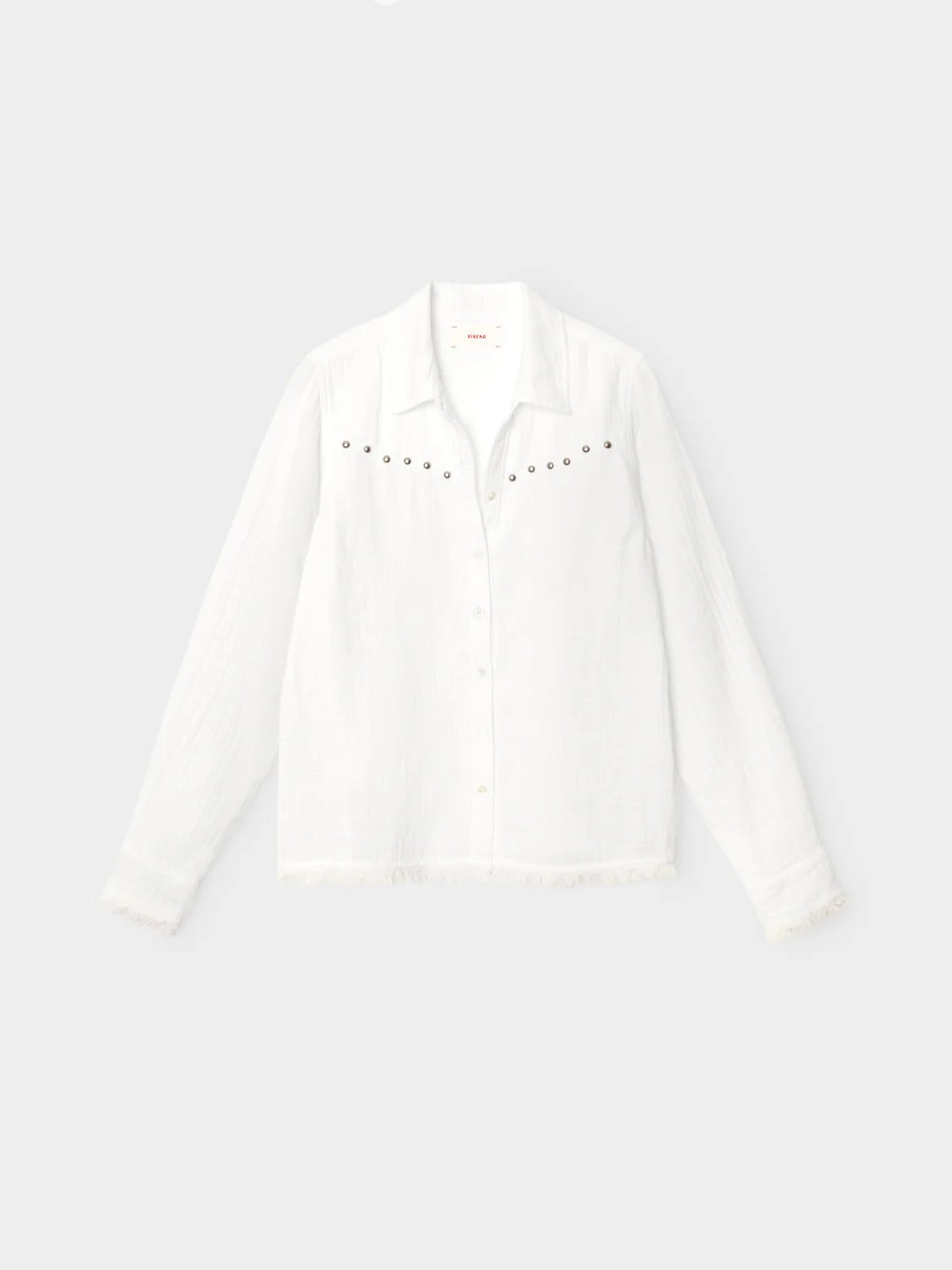 white stud shirt on a white background