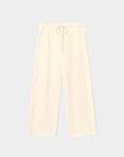 wide leg cream sweatpants on a white background 