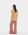 Pippen Pant in Bronze Alloy back view on model