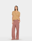 Pippen Pant in Bronze Alloy front view on model