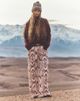 Nixon Pant in Ivory Ikat front view on model