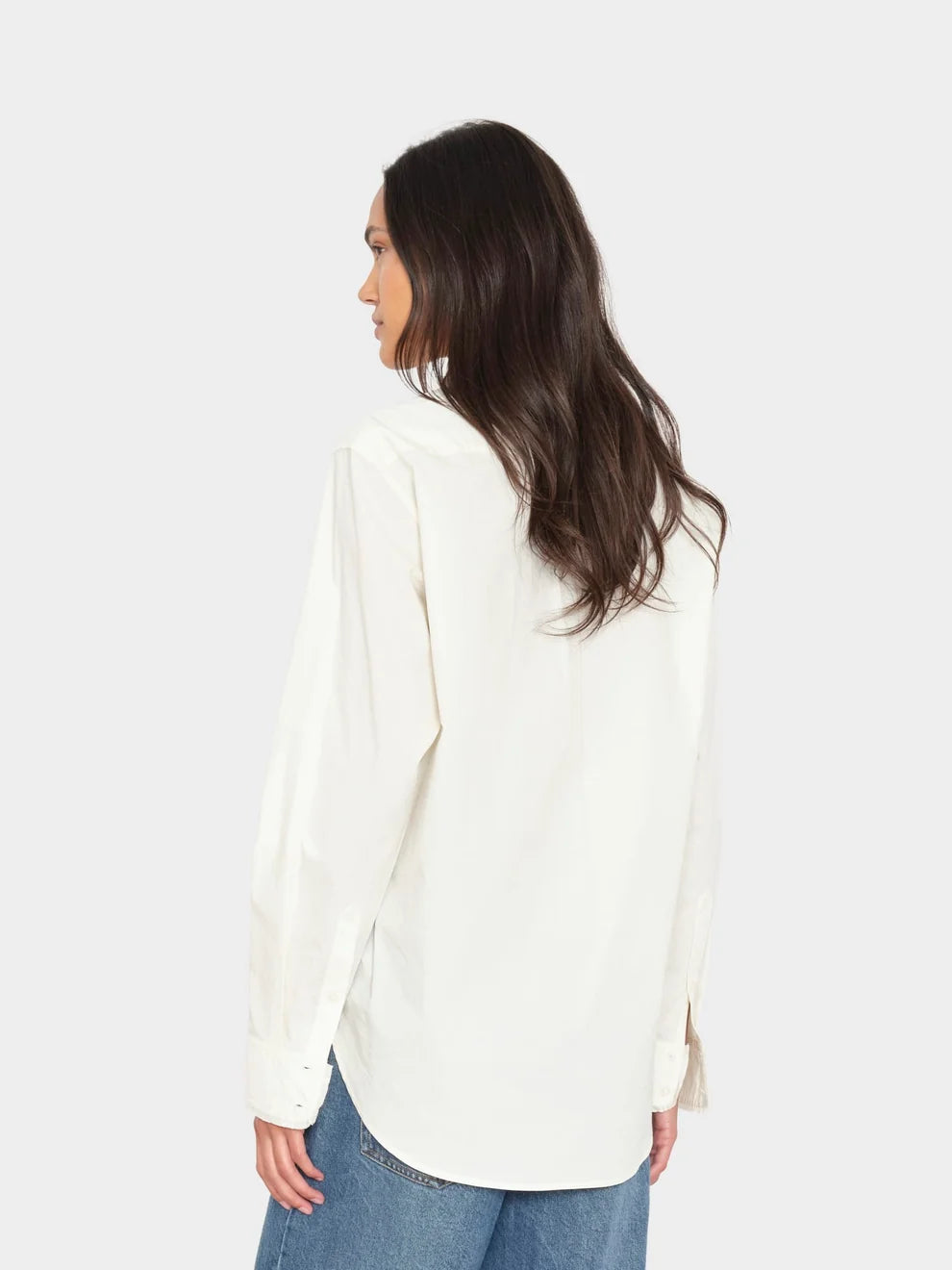 Beau Shirt in Ivory Charm back view on model