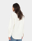 Beau Shirt in Ivory Charm back view on model