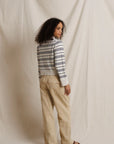 Ximena Stripe Sweater Top back