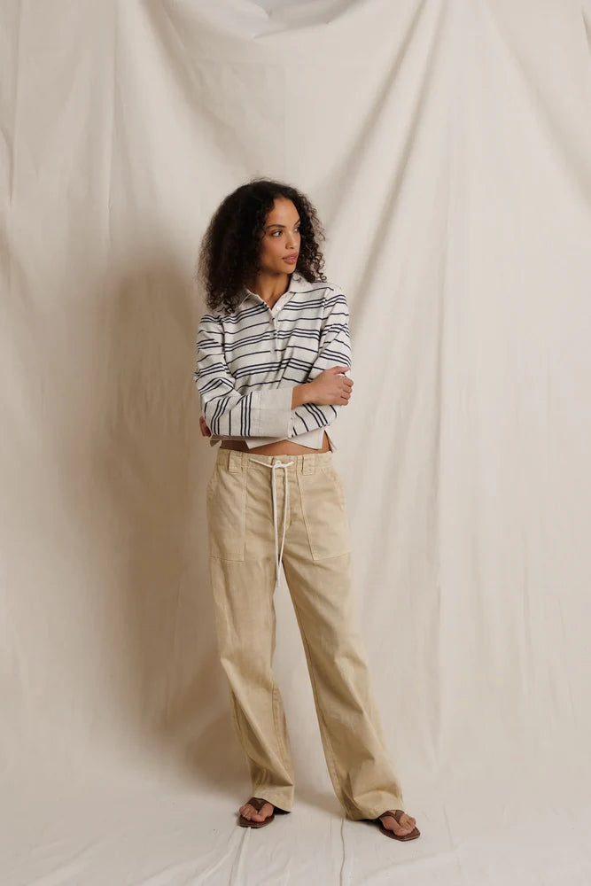 Ximena Stripe Sweater Top front, arms crossed