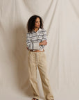 Ximena Stripe Sweater Top front, arms crossed