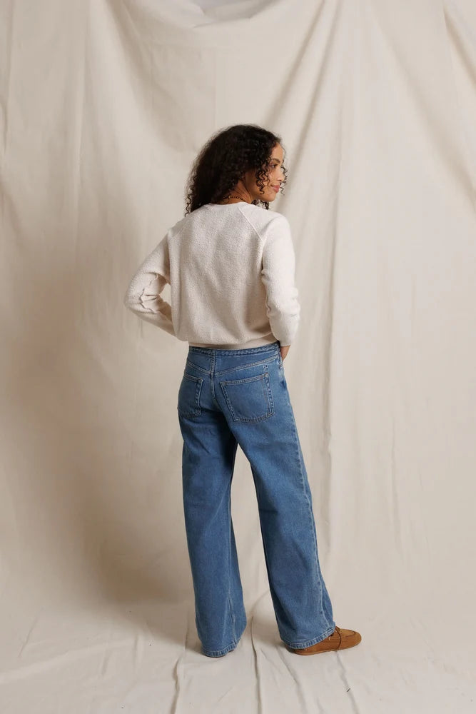 Ziggy Inside Out Sweatshirt Whitecap Grey back view